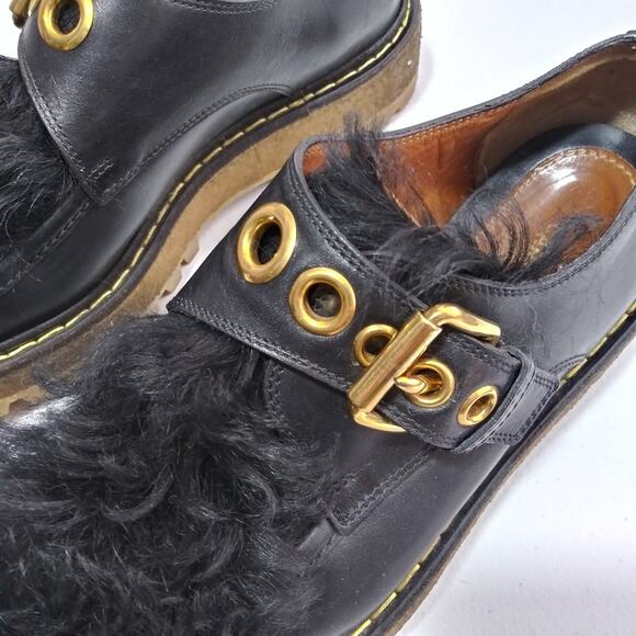 Car Shoe Olimpiadi St Moritz Black Scarpa Donna Chunky Lug Slip On Rare Size 7 - Picture 6 of 16